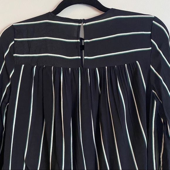 NEW H&M Long Sleeve Crewneck Striped Blouse - Picture 5 of 5